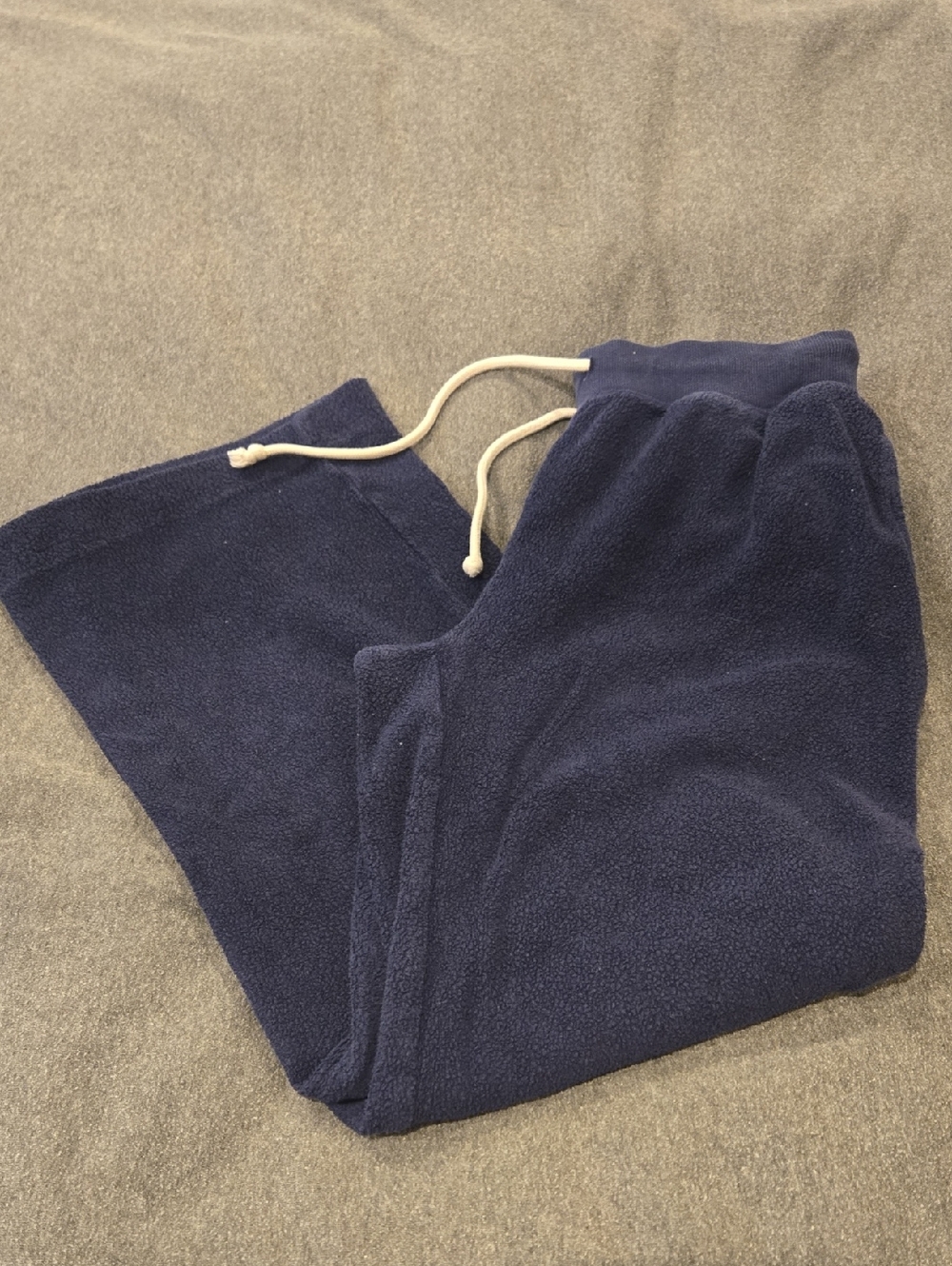 aerie Navy Blue Wide-Leg Fleece Pants